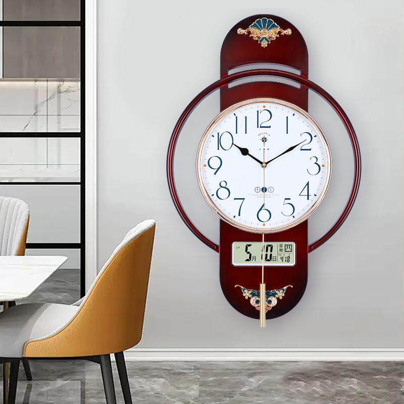 北极星挂钟钟表客厅时钟挂墙中式2024新款石英钟家用挂表时尚静音