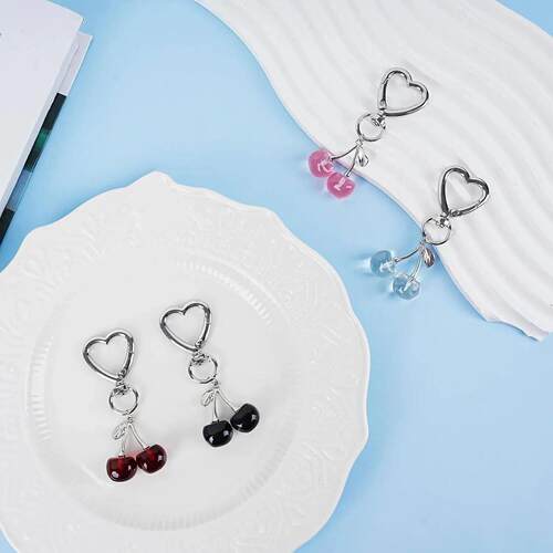 Cute Cherry Keychain Kawaii Cherry Bag Purse Charms for Wome
