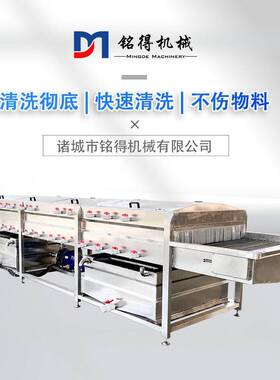 铭得全自动大葱气泡清洗机 农作物蒜苗清洗设备 果蔬加工洗葱机器