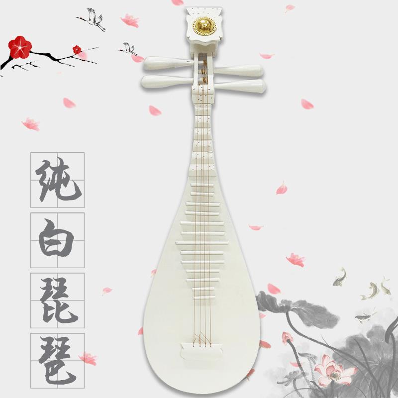 高档马头琴二道胡乐笛子琵琶月琴白色舞台表演蹈舞仿真器具民乐坊
