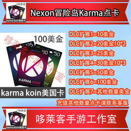 美国nexon国际服poedfo冒险岛karmakoin点卡，kk1050100美金