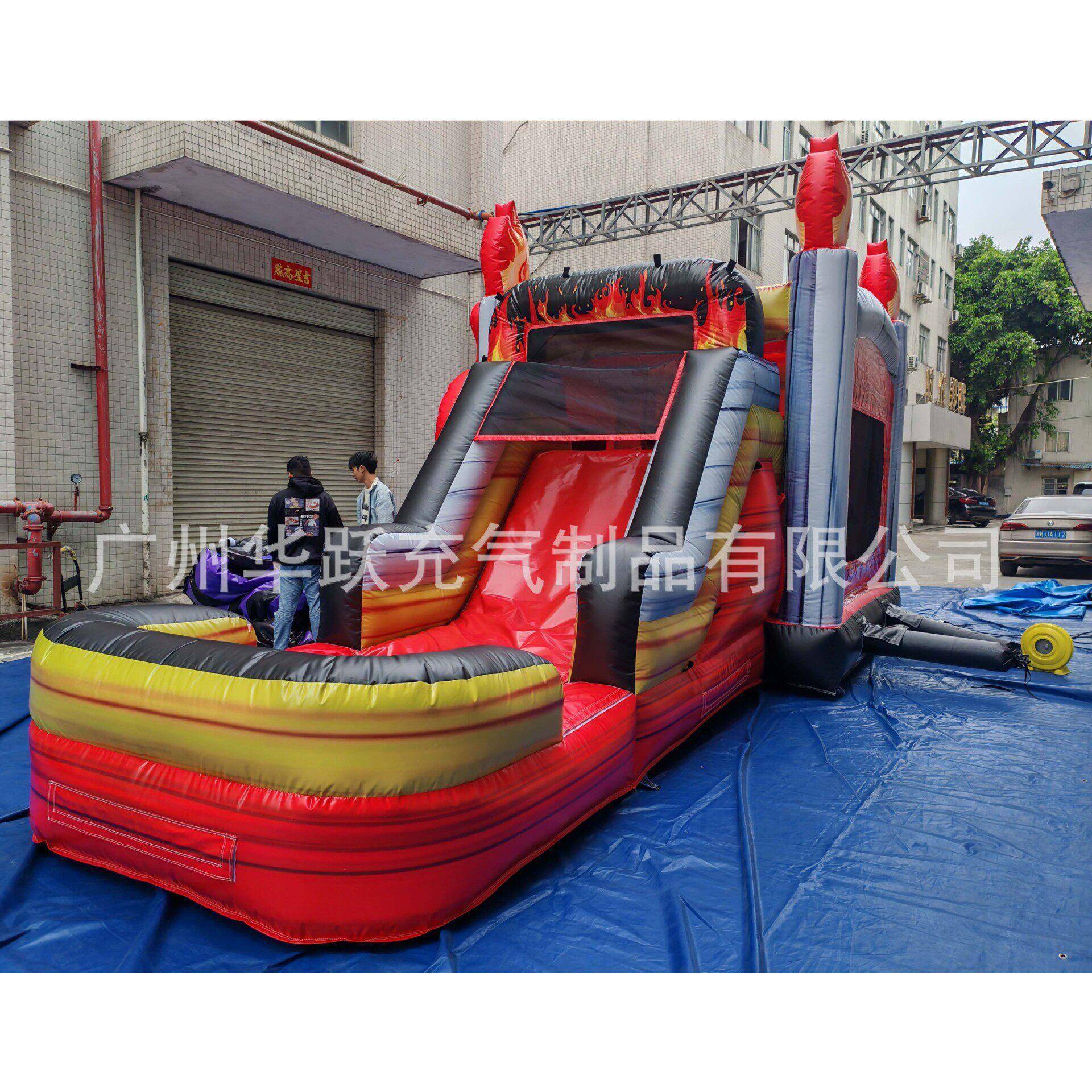 怪物车跳床滑梯城堡儿童蹦蹦床淘气堡广场摆地摊游乐场乐园