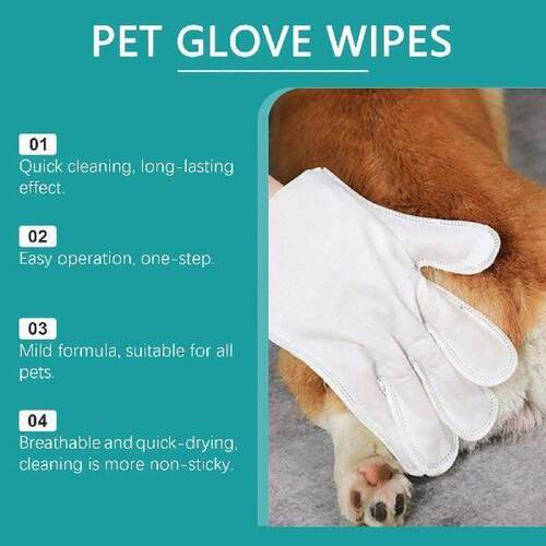 Dog Wipes Washing Glove Pet Grooming Gloves Breathable Cat