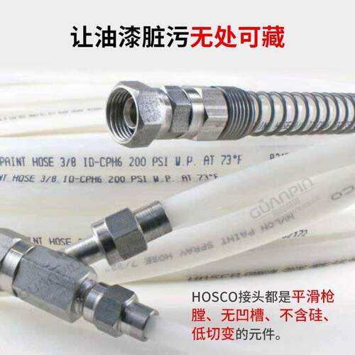 HOSCO无尘喷涂系统1438-SG不锈钢内螺纹带弹簧直角弯角锁管接头