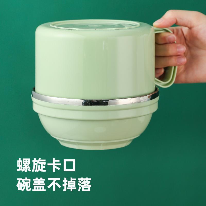 304不锈钢保温饭盒儿童便当盒学生分格快餐杯泡面碗双层隔热旗丰图片