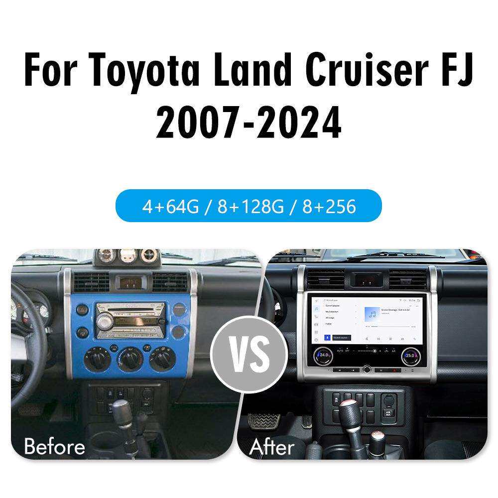 适用2007-24酷路泽FJ安卓13.3寸智能视频播放器中控屏carplay导航
