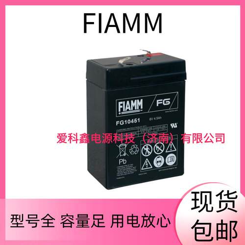 FIAMM非凡蓄电池 FG10451 6V4.5 AH 铅酸免维护蓄电池