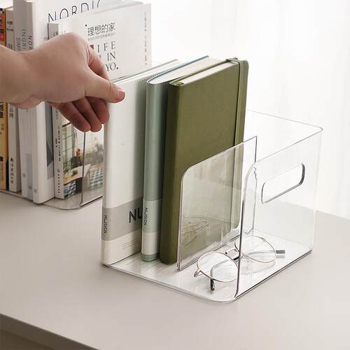 Transparent Bookshelf for Home and Office Desk, Book Organiz