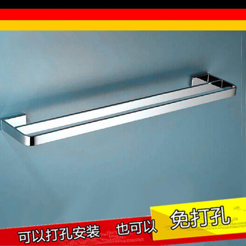 出口德国免打孔全铜毛巾双杆单杆卫生间浴巾架毛巾架浴室五金挂件