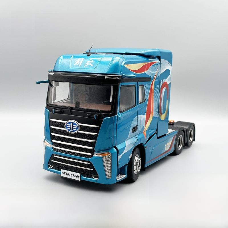 解放J7牵引车工程运输车合金人工车模