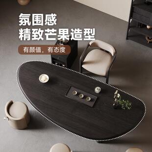 实茶桌组合简约意办公功夫泡茶桌木创客厅异形茶闲台家用TTH休桌