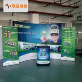 快展示架背景墙 直型铝合金拉网 拉网展架工厂制作便携式 拉网展架