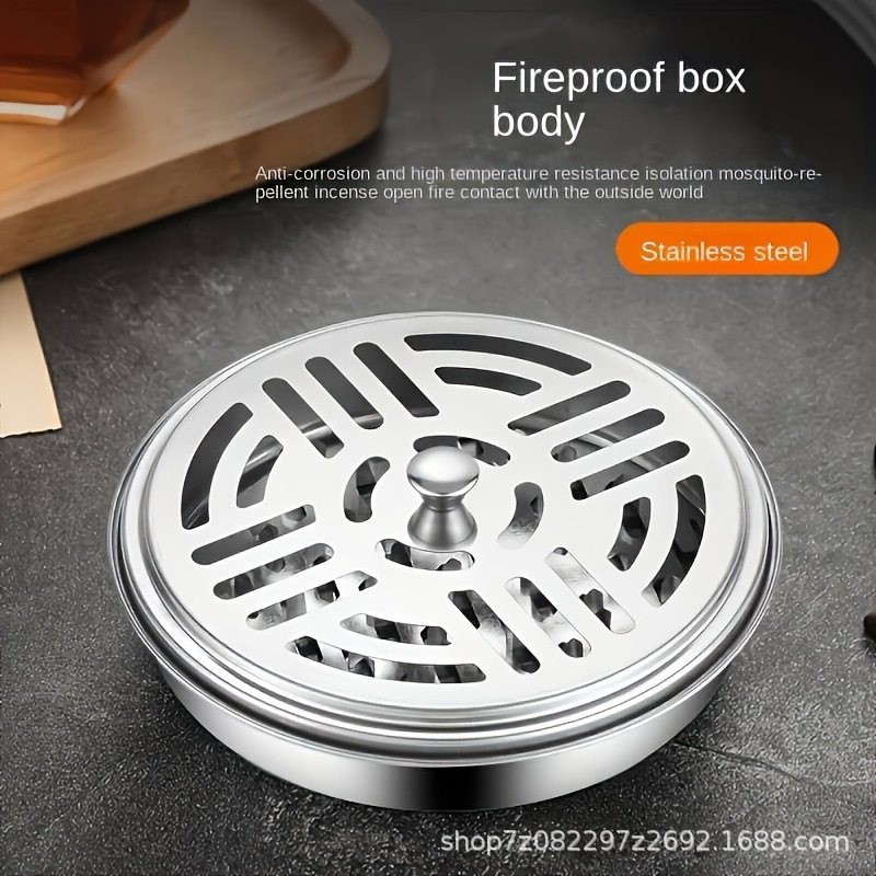 蚊香盘托家用蚊香架托盘铁艺防火防烫带盖室内创意香炉放蚊香盒子,收纳整理,蚊香收纳盘/盒/架,淘宝优惠券,粉丝福利购,淘宝优惠卷