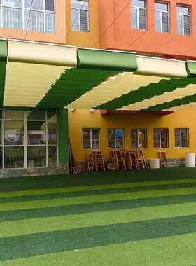 幼儿园遮帘天户外操场泳池棚天棚帘厂家遮幼儿园FC阳折幕篷叠篷学