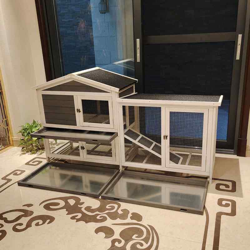 新款直销幼儿园宠物笼兔笼大型兔子养殖笼兔舍鸡笼鸭笼鸽子笼木制