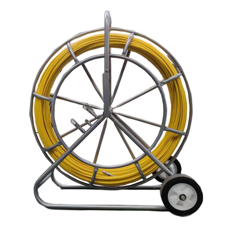 16号200米电缆穿管器 玻璃钢拉线器100米 双管刹车穿线器
