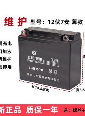 摩托车免维护干电瓶12N7A4A5A6.5A9A125通用150男士110弯梁踏板车