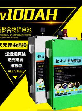 锂小牛12V100AH锂电池大容量动力锂电瓶动力聚合物氙气灯逆变器用