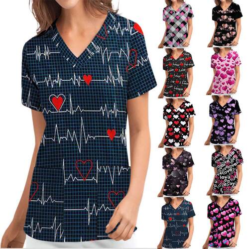 Love short sleeved protective clothing top