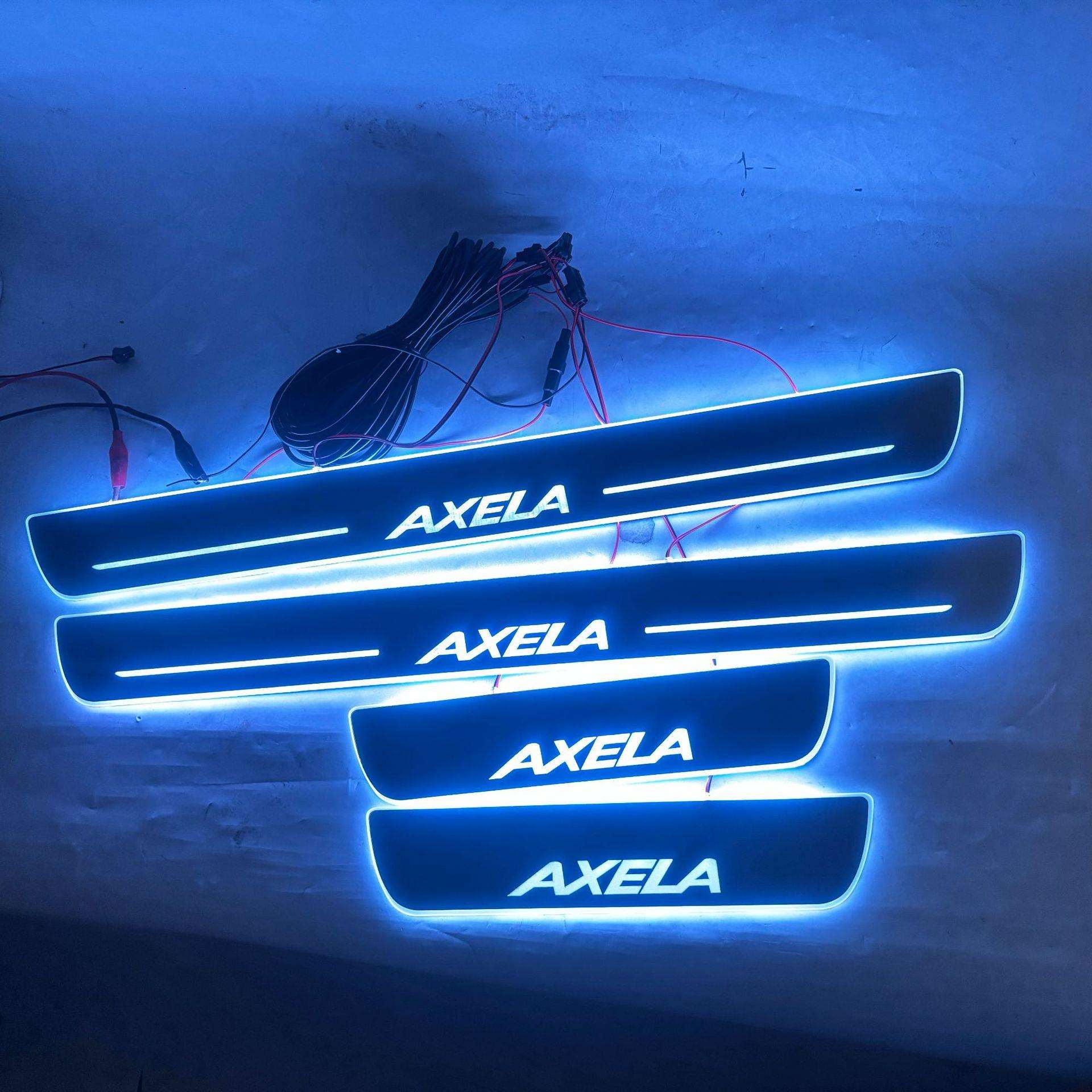 4片适用于马自达AXELA昂克赛拉流光动态门槛带LED灯迎宾踏板改装