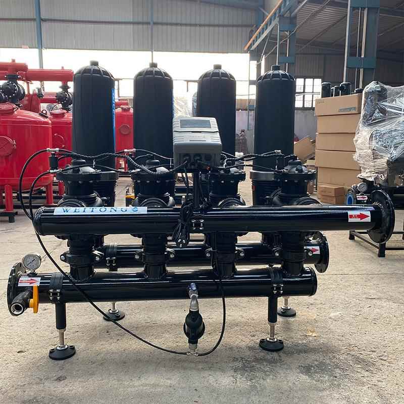 农用水灌溉叠片过滤器大棚自水处反理滴节溉ZPS用全动冲洗叠片省