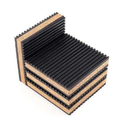 4pc Set of Rubber Cork Composite Mats for Effective Shock