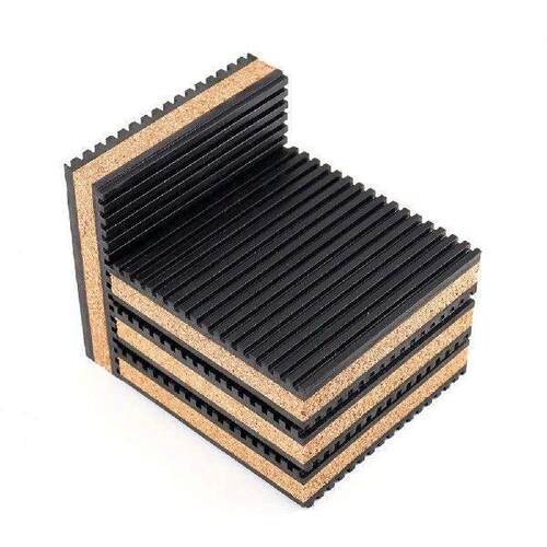 4pc Set of Rubber Cork Composite Mats for Effective Shock