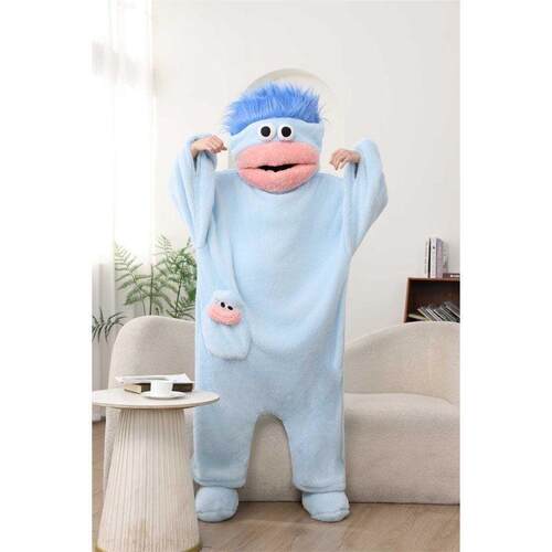 No closing, thick and funny long hair styling, one-piece