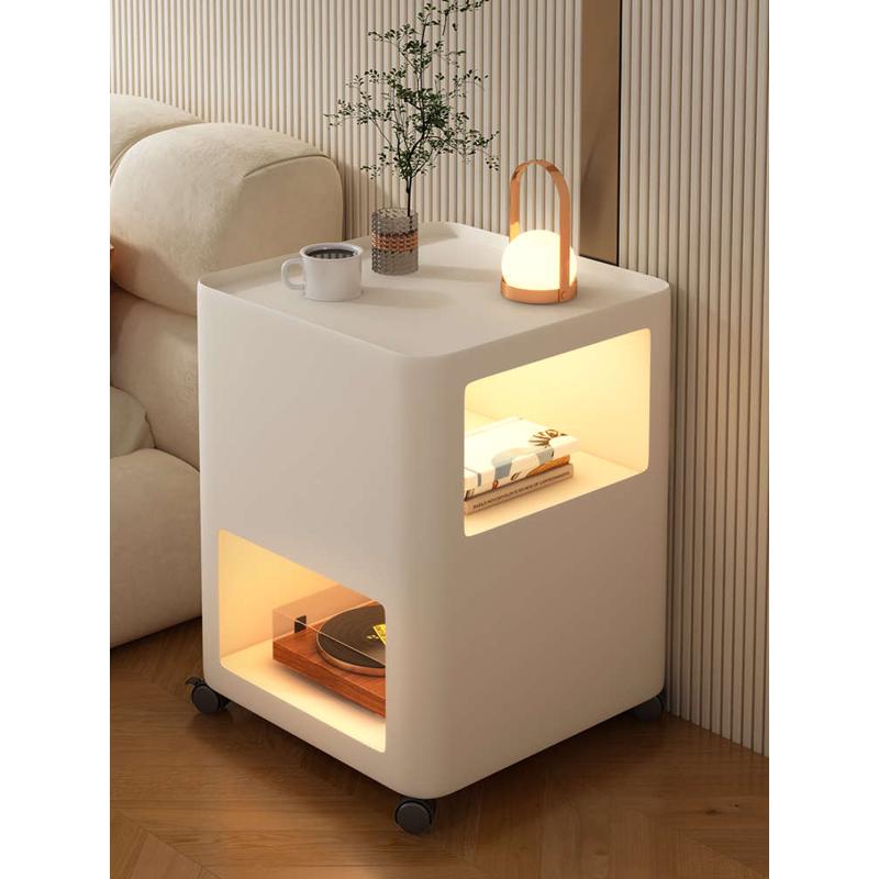 【守望者】铁艺床头柜奶油风家用卧室创意床边柜可移动边几收纳柜