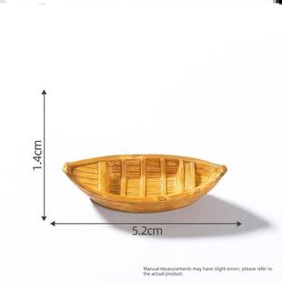 古风渔船江南绿树彷古DIY装饰品工艺微缩养鱼鱼缸造景漂浮小船