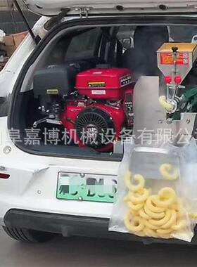 汽油机带玉米棍膨化机 跨境出口用玉米膨化设备 梅花型空心棒型