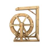 风水轮水车摆件流水鱼池假山水车大中小型水车木制防腐木假山喷泉