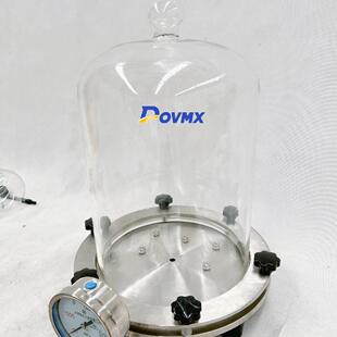 450mm密封法兰玻璃罩整套 抽真空压力玻璃钟罩315
