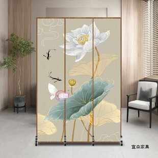 简易隔断卧室 移动进门屏风玄关小户型折叠墙遮挡客厅酒店家用中式