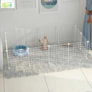 狗笼子室内中型折叠自由空间隔离栏带厕所家用宠物狗狗 围栏栅栏