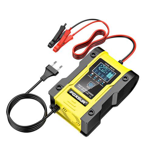 Foxsur 12V 6A-24V3A铅酸电池磷酸铁锂汽车充电器