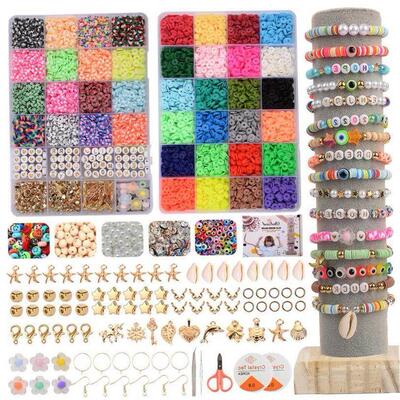 10000Pcs/Box 6mm Clay Bracelet Beads for Jewelry Making Kit
