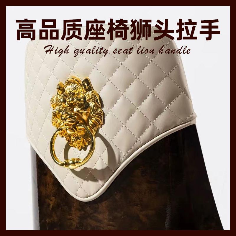 狮子头大拉环新中式仿古银色锌合金大门拉手虎头门拉环木门把手