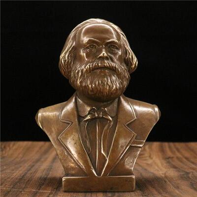 马克思恩格斯列宁斯大林纯黄铜仿古做旧铜器雕塑家居摆件摆设