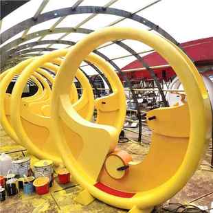 无动力水不锈钢细制作 0园现货圆形脚 材质车各大景区精公yk0429