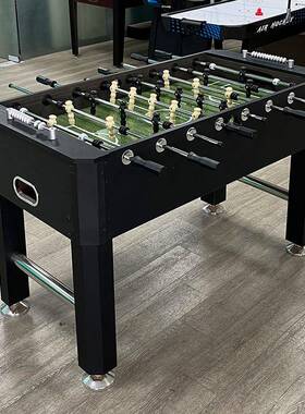 黑色足球桌1.4米大号成人实木桌上足球桌soccertable