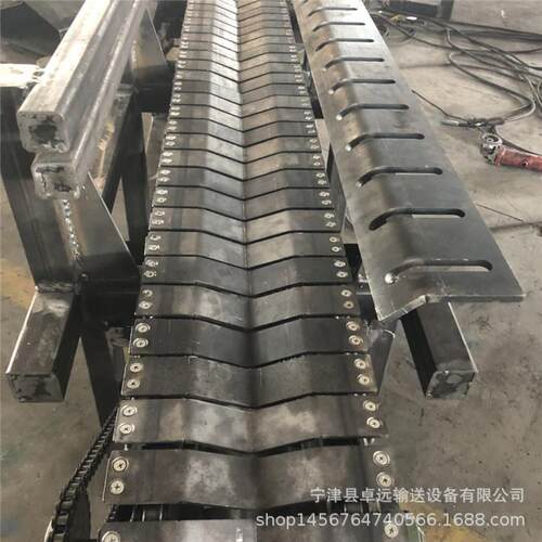 卓远厂家定做圆钢热加工输送机链条扣板输送机耐高温运行平稳