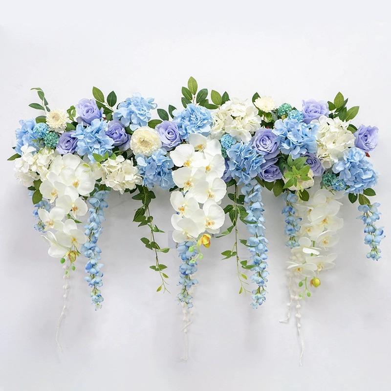 婚饰庆仿真花挂花场布置路引花景顶装花条道具假花012婚礼花艺吊