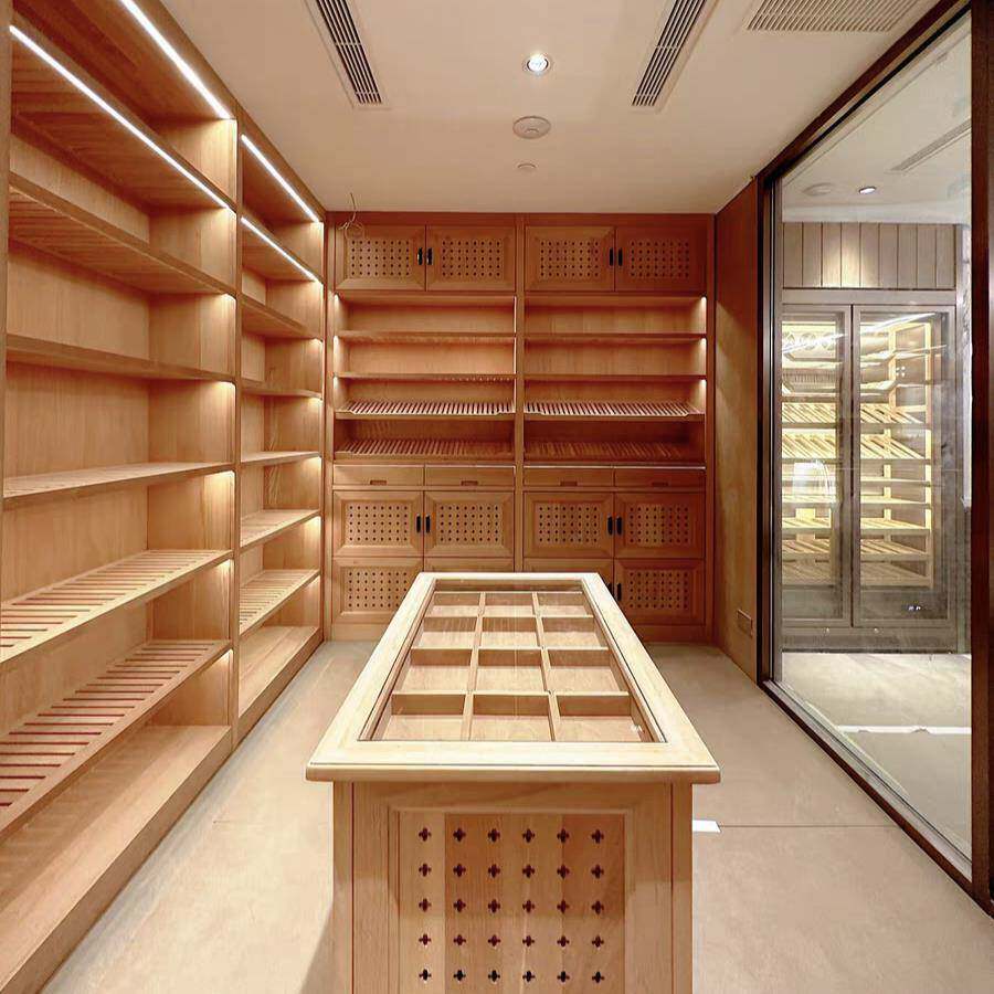 定制移动雪茄房雪茄柜雪松木冷藏不锈钢恒温恒湿红酒柜别墅会所