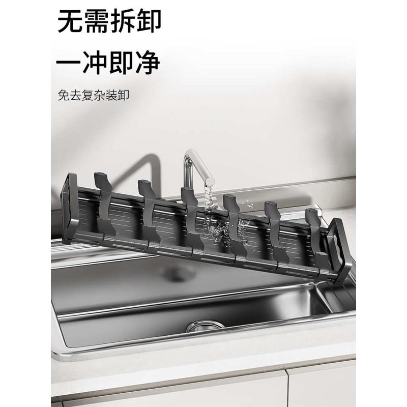 碗碟收纳架厨房橱柜抽屉内置分隔餐具收纳碗架可调节碗盘子置物架