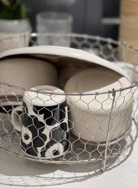 物篮不锈钢置厨房篮hin304收纳家用手工沥水水果篮篮新款碗碟制作