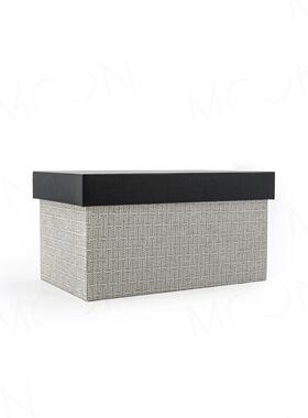 MOON慕空间样板房黑盖收纳盒衣帽间装饰品收纳箱整理箱软装摆件