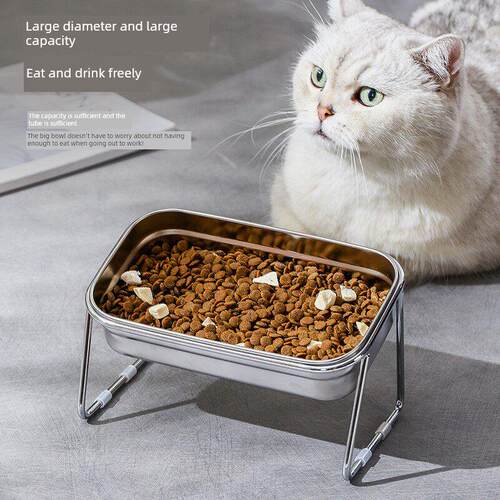 德国04不锈钢猫碗食盆防打翻狗碗喂食器饮水喝水碗宠物饭盆猫咪