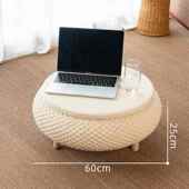 高档飘窗桌子几小茶榻榻圆米茶桌阳台桌可纳炕几炕桌藤收编桌储物