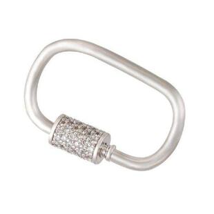 Unique Zircon Adorned Carabiner Clasp Charm Versatile